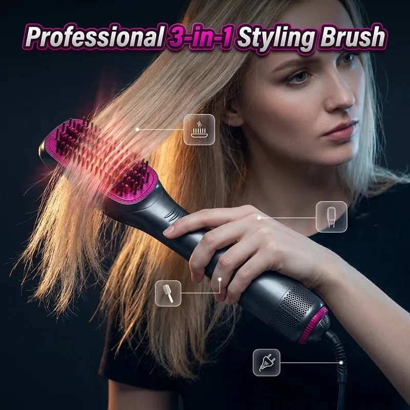 One-step hot air styling brush