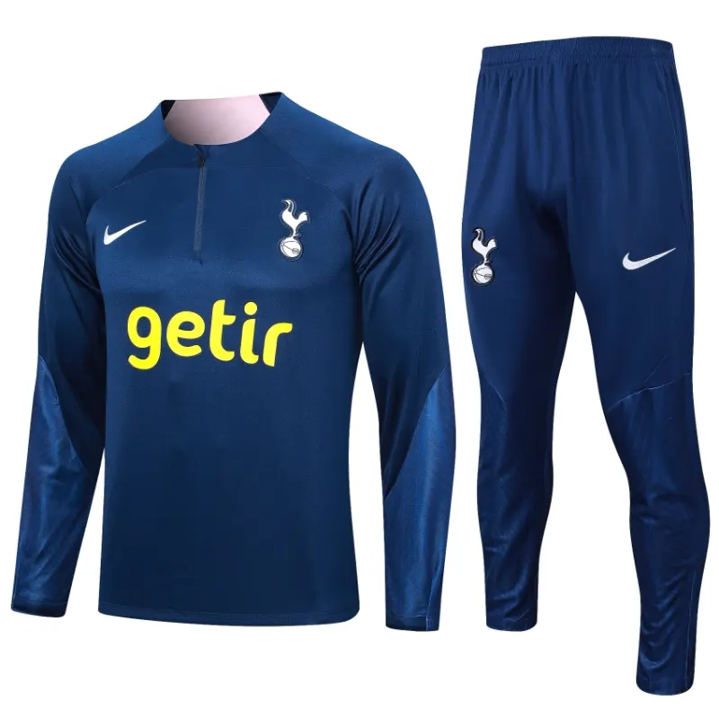 23-24 Tottenham Hotspur Half Zipper Long Sleeved Royal Blue Training Suit