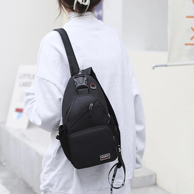 New Chest Bag Men’s And Women’s Crossbody Bag Korean Fashion Polyester Oxford Cloth Shoulder Bag Casual Travel Bag