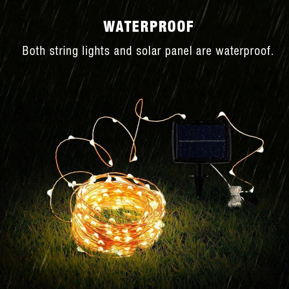 Solar String Fairy Lights 12m 100LED