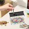 (US Local)Flowers DIY Money Storage Box Diamond Painting Art Piggy Bank for Beginners