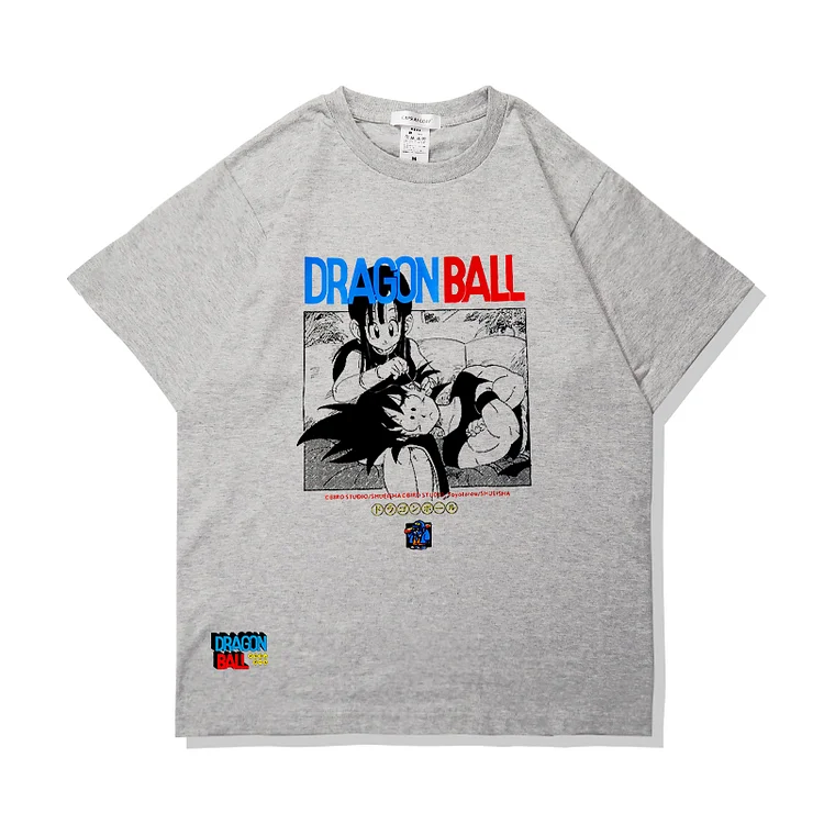 Flash Sale Pure Cotton Dragon Ball Goku Chichi T-shirt weebmemes