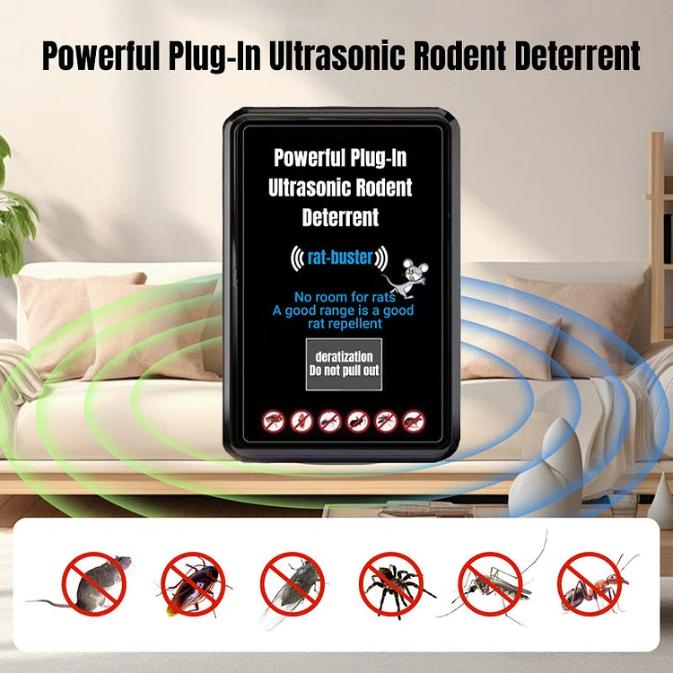 🔥Powerful Plug-In Ultrasonic Rodent Deterrent