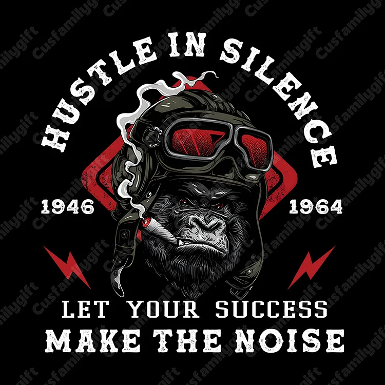 Boomer Customize T-shirt 100% Cotton, Hustle In Silence Sweatshirt, Custom Year Of Birth Hoodie