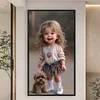 uk.everydayedeals (Limited Stock)Diamond Painting - Full Round - Little Girl and Dog(40*70cm)