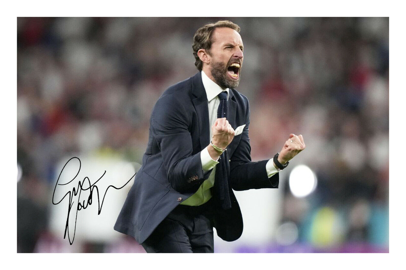 Gareth Southgate Signed A4 Photo Poster painting Print England Football Team Euro 2020 2021