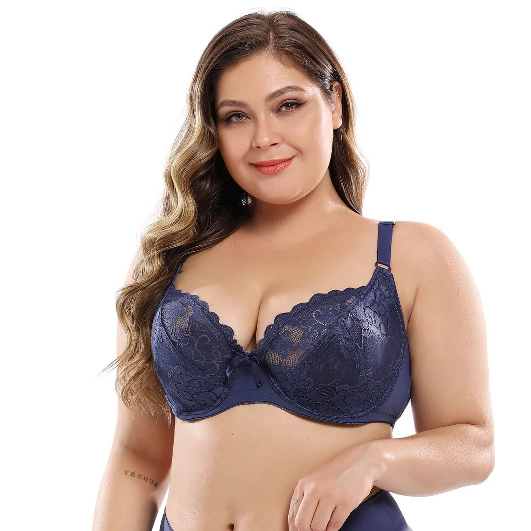 Unlined Full Cup Floral Lace Bras DMladies