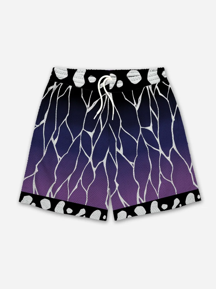 Flower Pillar Anime Mesh Shorts