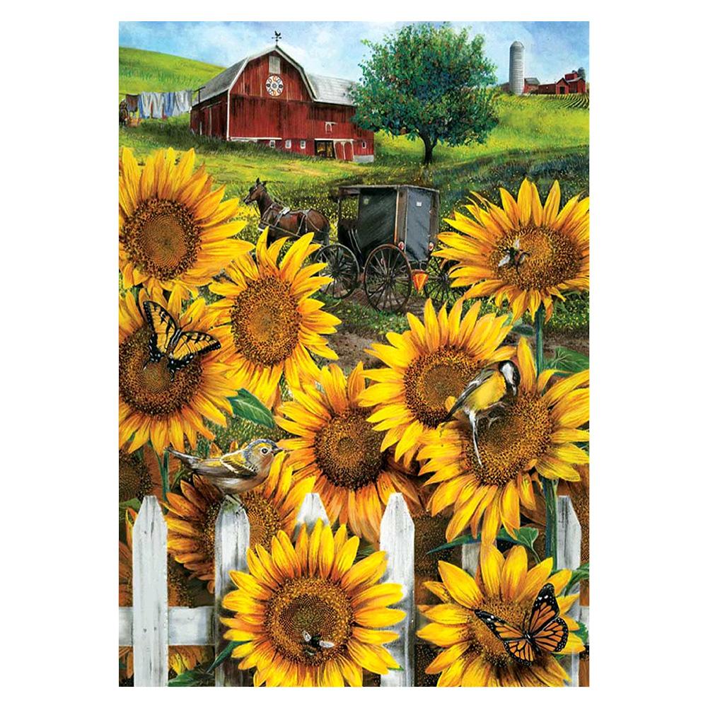 

30*40CM - Sunflower - Round Drill Diamond Painting, 501 Original