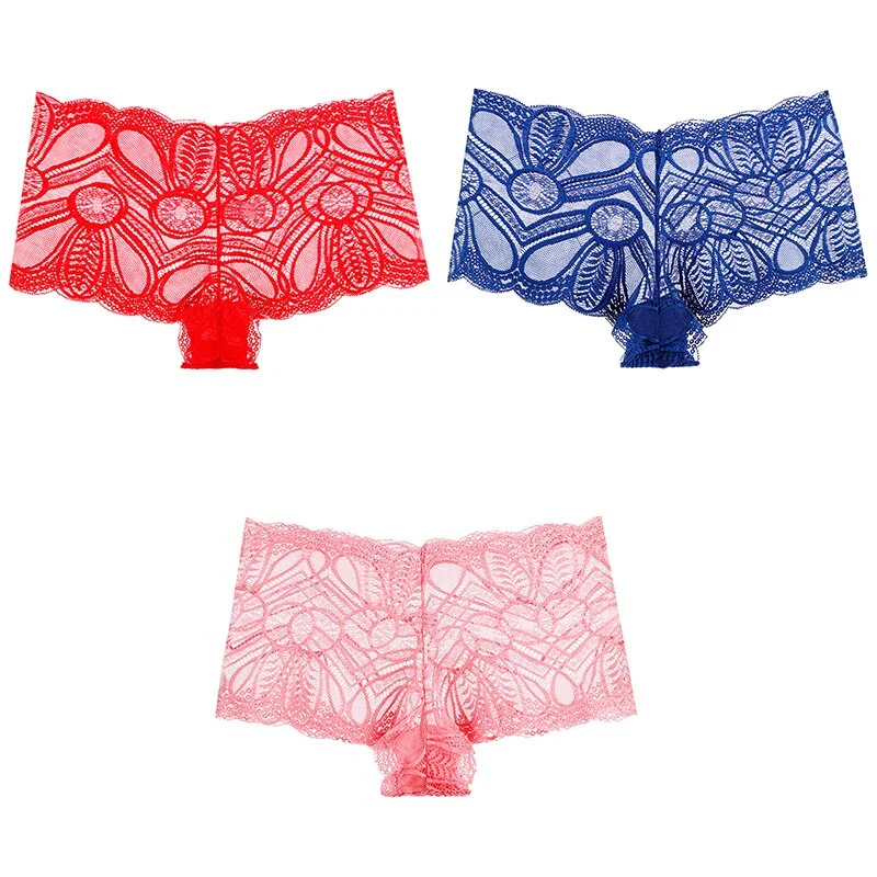 Billionm Sexy Lace Panties Underwear High Waist Woman Comfortable Boxer Female Intimates Transparent Panty Nylon Underpants