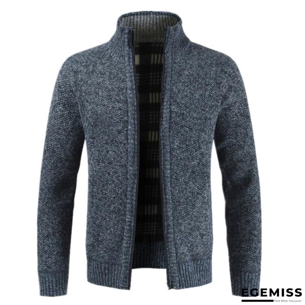Autumn Winter New Men's Jacket Slim Fit Stand Collar Zipper Jacket Men Solid Cotton Thick Warm Jacket | EGEMISS