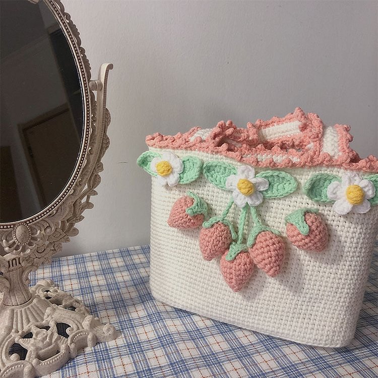 Strawberry Manor Handbag Kit Crochet Bag