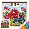 Stamped Cross Stitch Kit for Adults Rural Landscape 14CT tapestrymarket