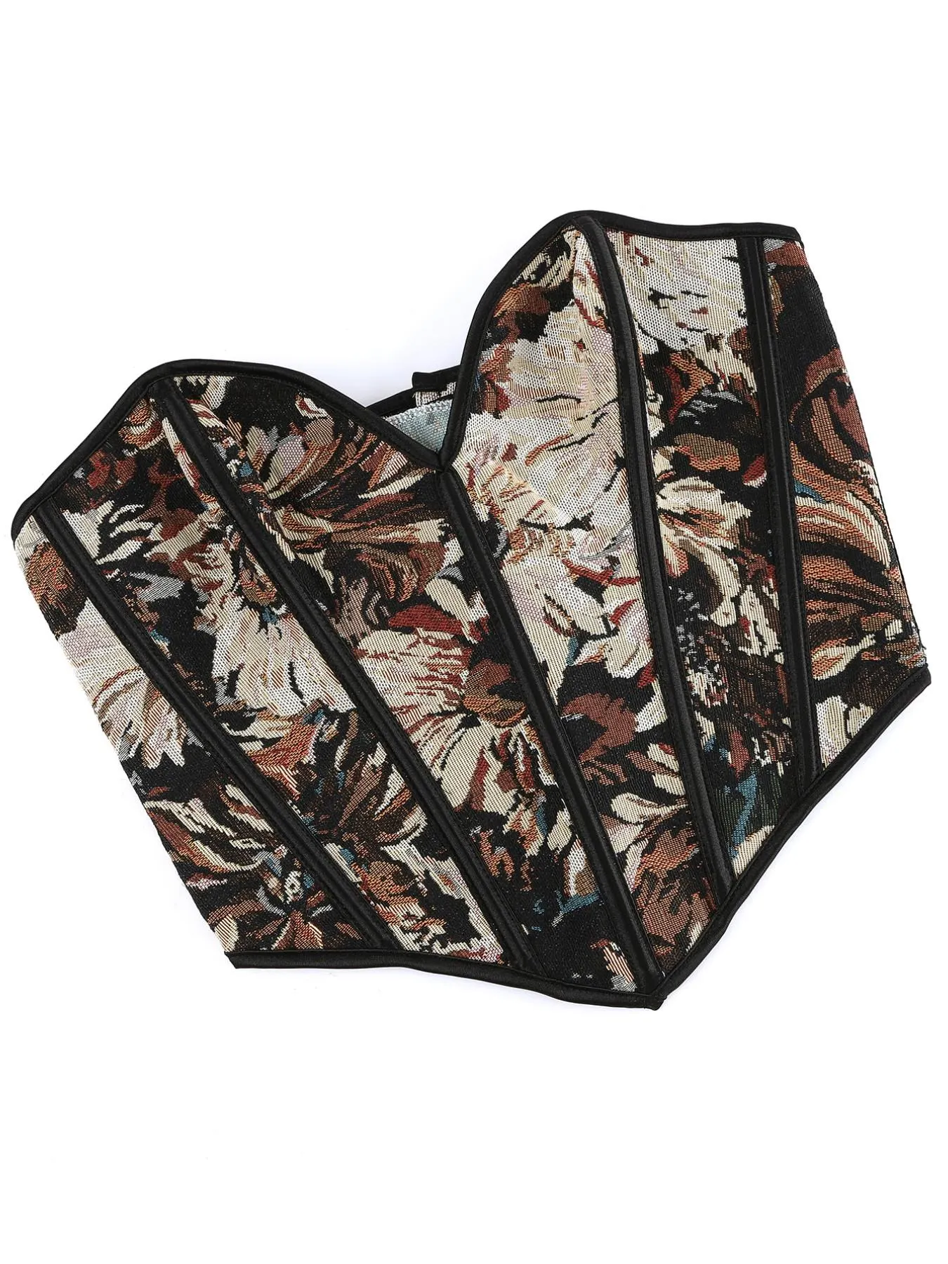 Women's Floral Print Shapewear Tops, Fashionable Lace Up Closure Corset, Tummy Control Shaper for Women Women's Floral Print Shapewear Tops, Fashionable Lace Up Closure Corset, Tummy Control Shaper for Women