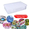 (US Only)Diamond Painting Box Transparent Beads Storage Case Container (64 Grids)