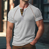  Stylish Henley T-Shirt with Contrast Trim for Men by Inlyline