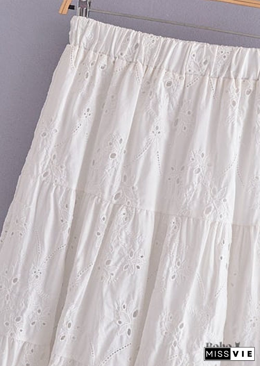 Boho Skirts in Mariana in Lace White, Purple and Black For Women