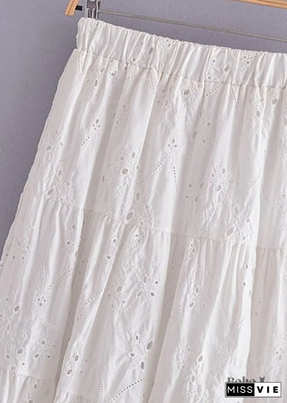 Boho Skirts in Mariana in Lace White, Purple and Black For Women