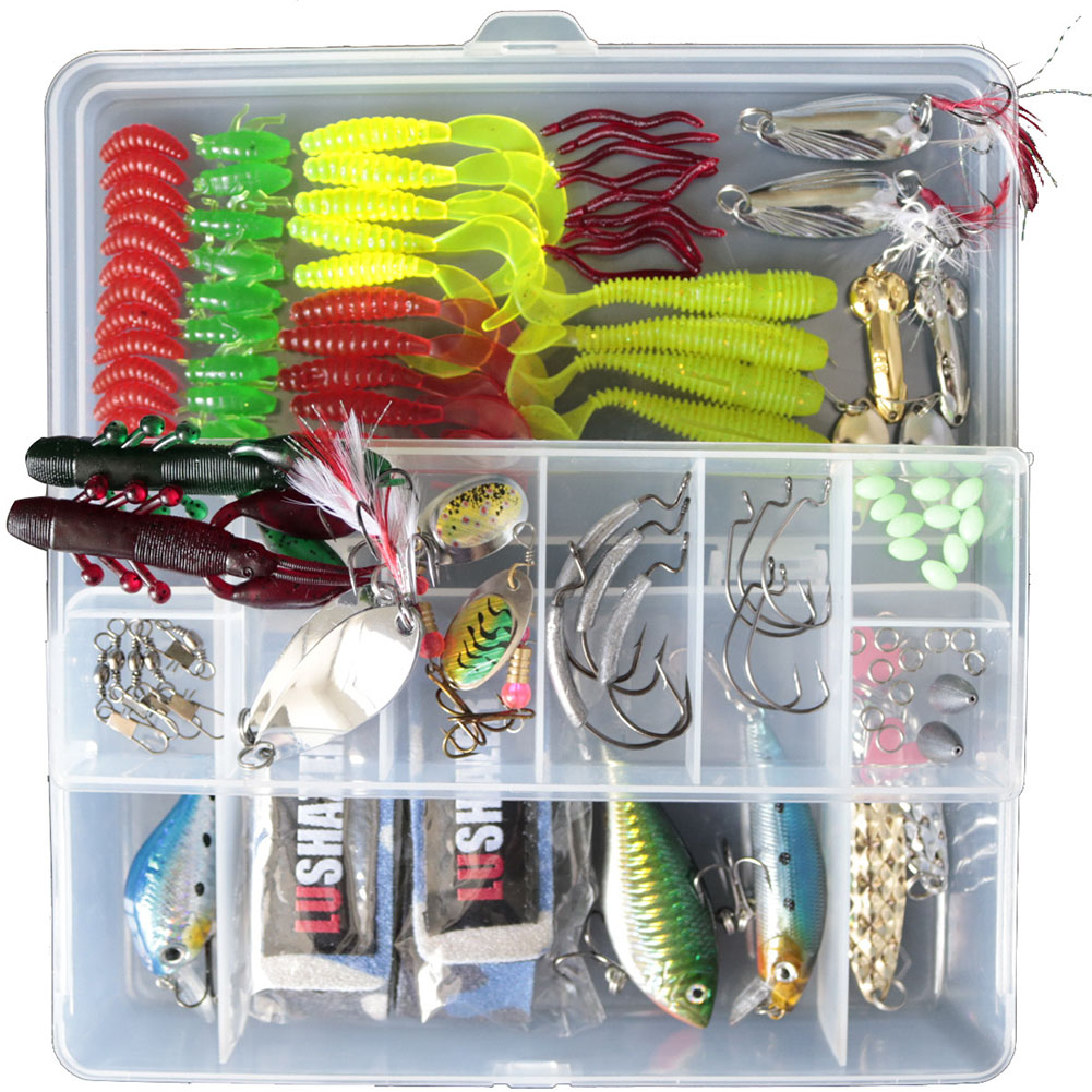 

105pcs/Set Multifunction Fishing Lure Minnow Sequin Soft Hard Bait Swimbait, 501 Original