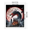 Castle And Dragon In Moonlight-11CT Stamped Cross Stitch 40*50cm/15.75*19.69in