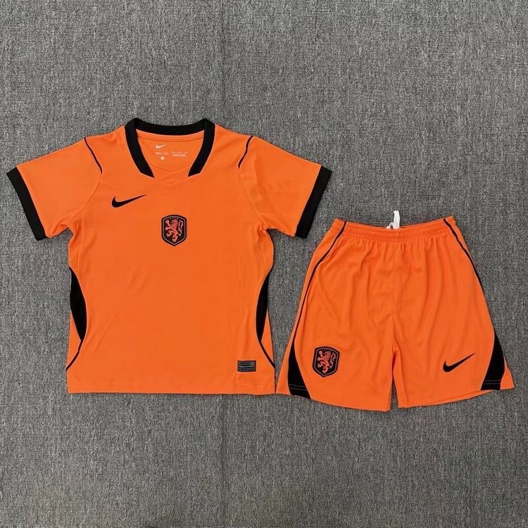 Kids Netherlands 2026 World Cup Home Football Jersey 1:1 Thai Quality