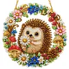 Diamond Painting Kit Hedgehog Mushroom Floral Wreath 9.45x9.45in