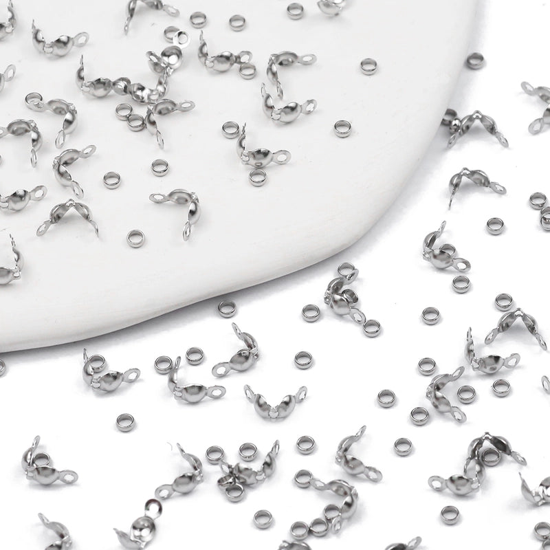 100 PCS/Package 2*10mm Diameter 3mm 304 Stainless Steel Solid Color Jewelry Buckle Jewelry Accessories