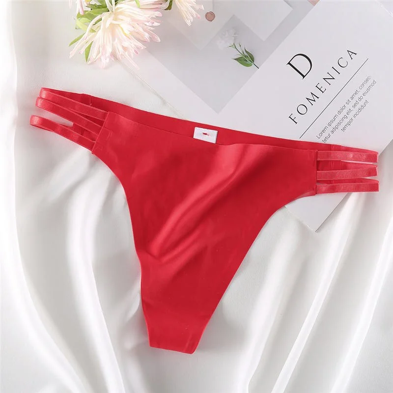 Sexy Women Thongs Underwear Panties G-String for Female Underpants Solid Color Lingerie Seamless Panties Ultra-thin Pantys M-XL