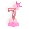 10PCS Blue Pink Party 0 - 9 Numbers Aluminum Film Latex Balloons Birthday Anniversary Decors