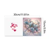 12pcs Diamond Painting Love and Peace Greeting Card Set with Envelope Daily Wishing Cards for Birthdays Thanksgiving & Special Occasion