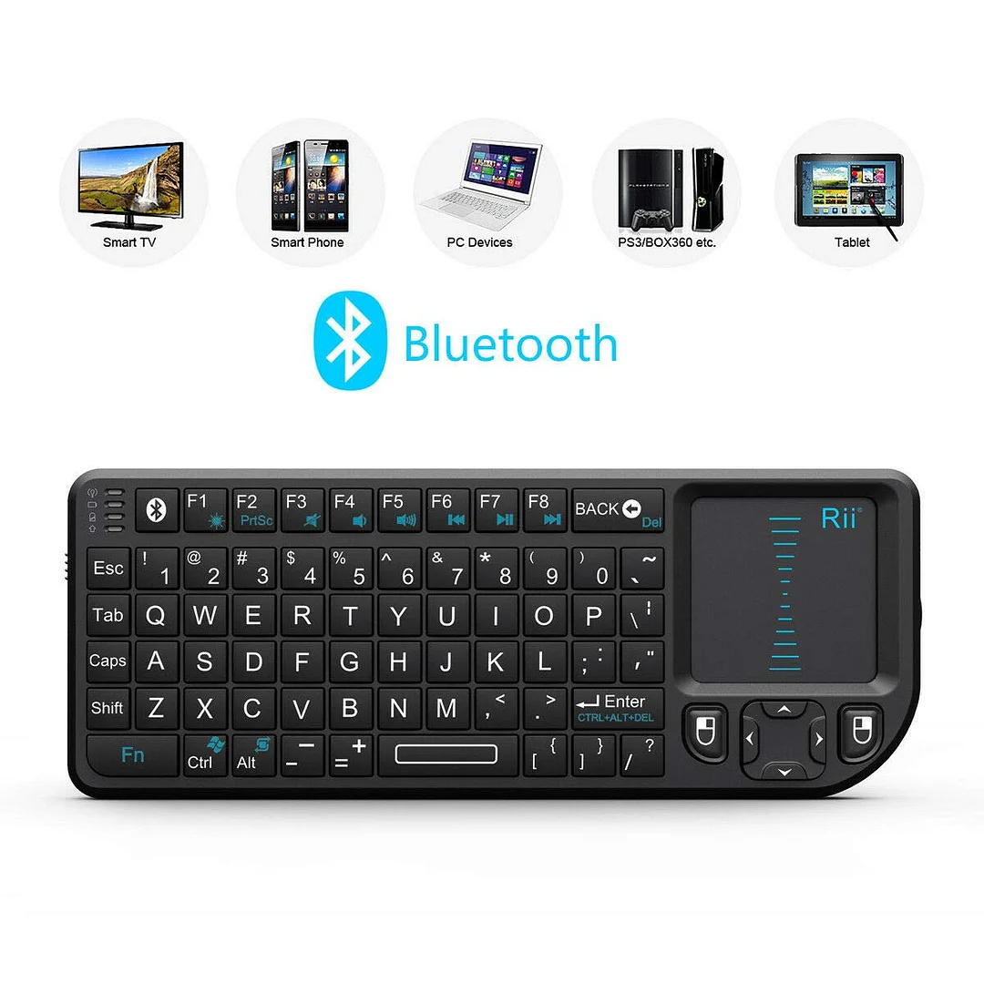 RII K02+ Wireless Bluetooth With laser Mini Keyboard