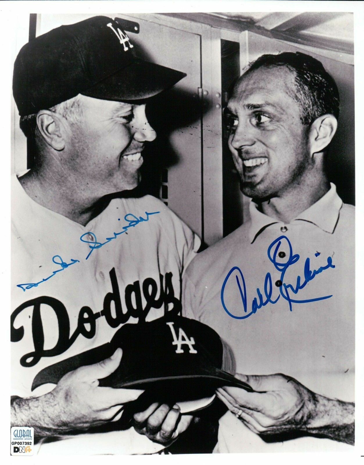 Duke Snider / Carl Erskine Dual Signed 8X10 Photo Poster painting Autograph Dodgers Auto GAI COA