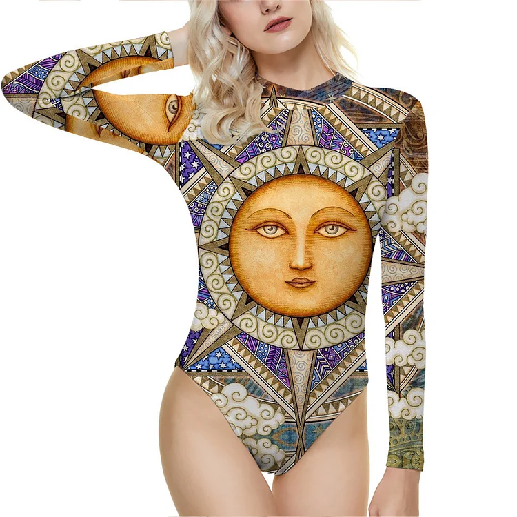Sunspot Print | Body Shaping Sun Protection One-piece Swimsuit