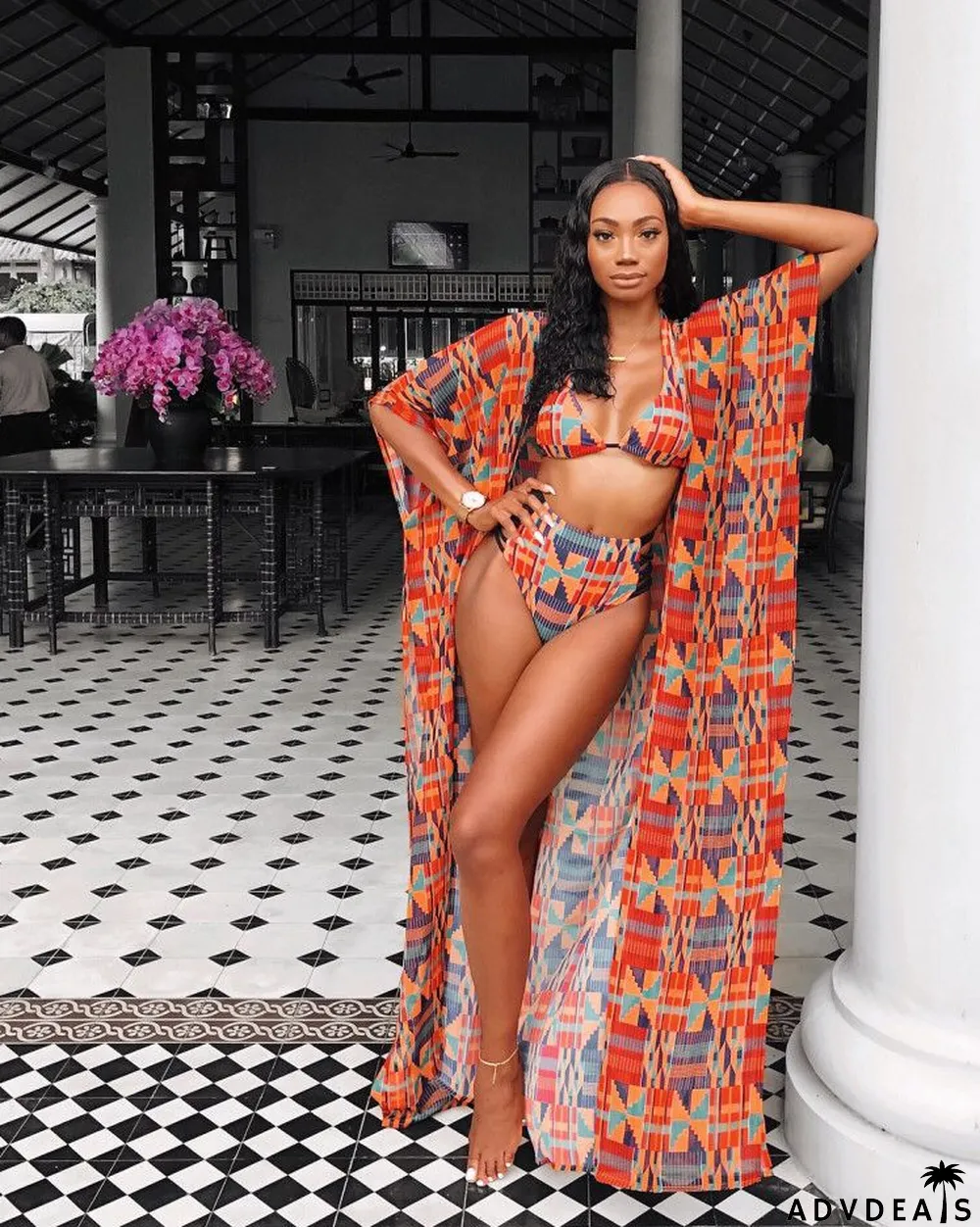 Summer Black Lace Up Short Sleeve Elegant Shirt