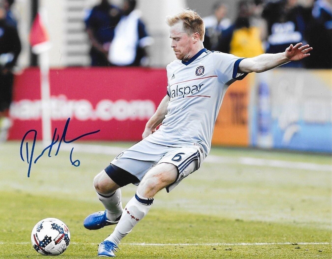 Dax McCarty signed Chicago Fire MLS Soccer 8x10 Photo Poster painting autographed 3