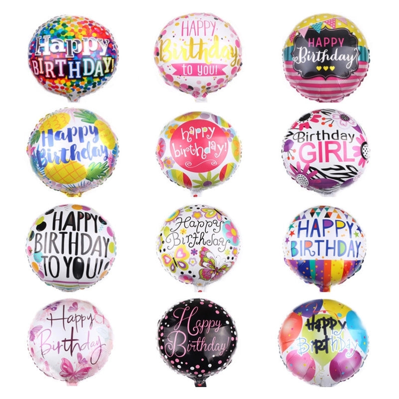Birthday Cute Modern Style Letter Color Block Aluminum Film Birthday Balloons