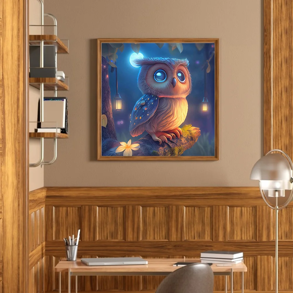 Diamond Painting - Full Round Drill - Owl(Canvas|30*30cm)