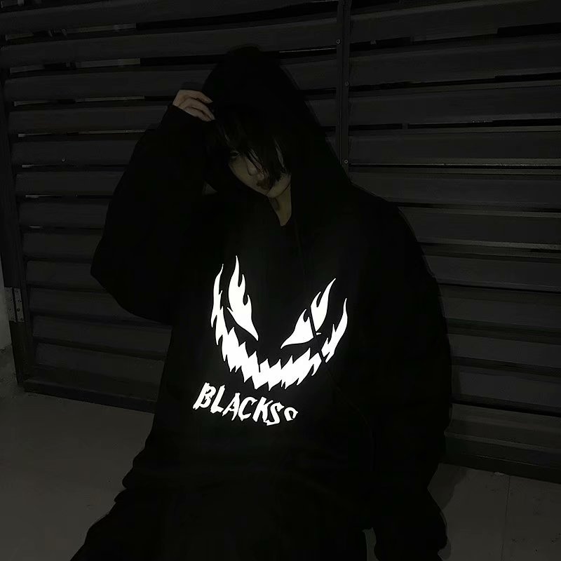 Night Evil Reflective Print Sweatshirt / TECHWEAR CLUB / Techwear
