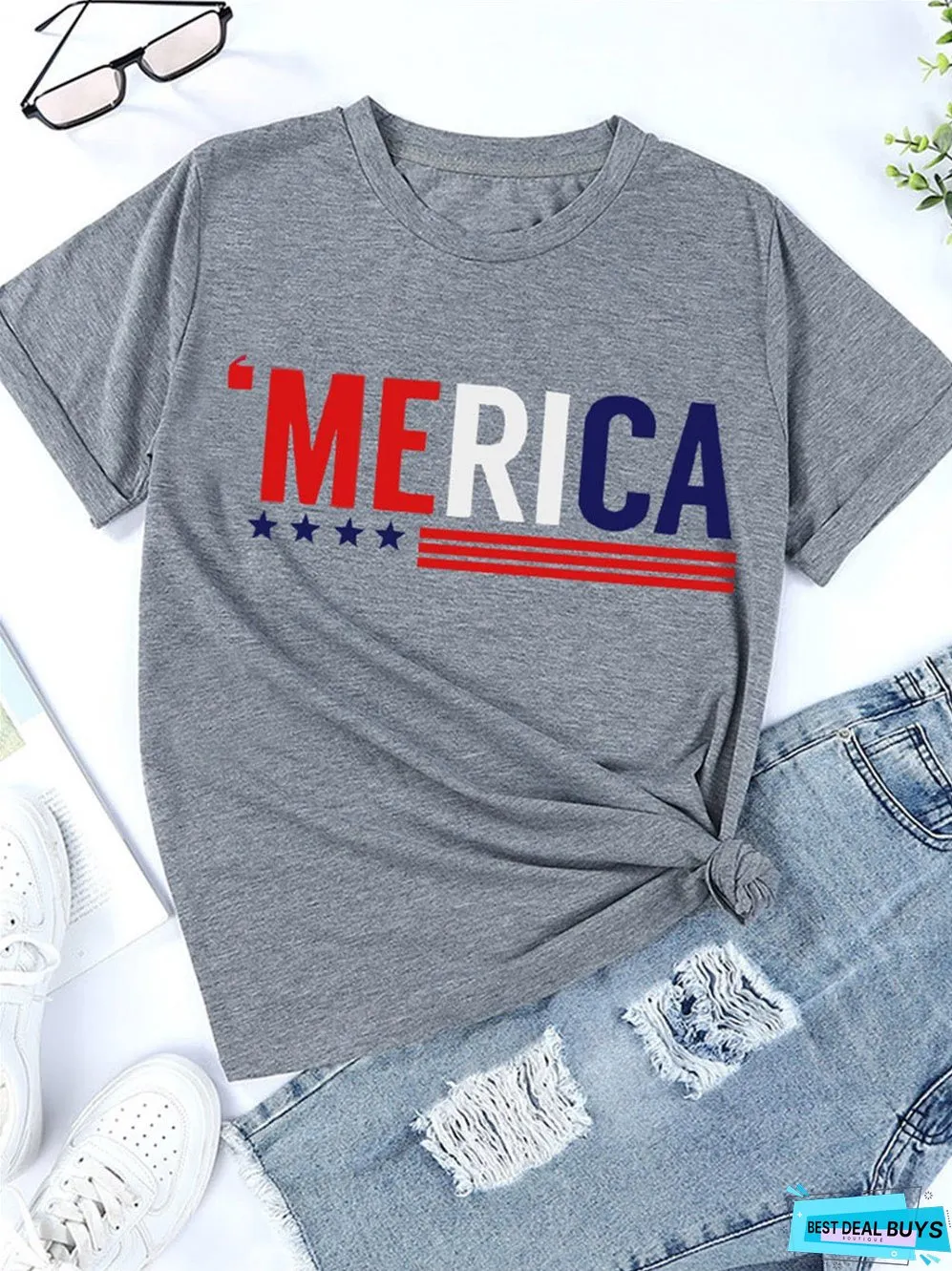 American Star Short Sleeve T-shirt
