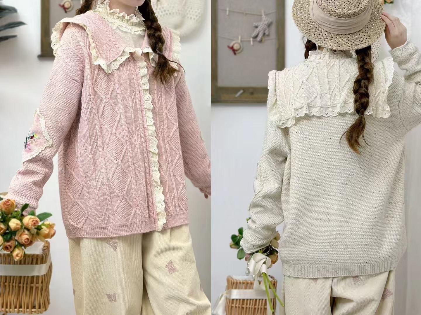 Chicfifth Sweater Women Winter Long Sleeve High Quality Autumn Vintage Top Knitted Cardigan