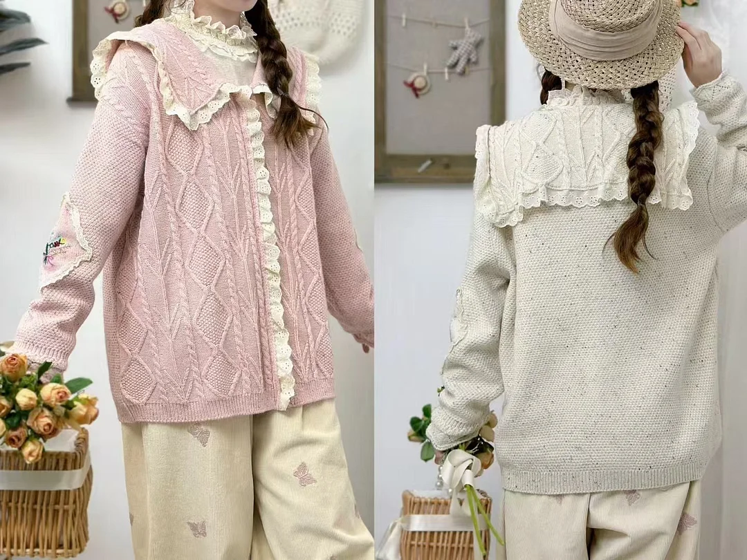 Chicfifth Sweater Women Winter Long Sleeve High Quality Autumn Vintage Top Knitted Cardigan