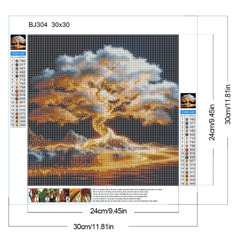 Diamond Painting - Full Round Drill - Tree(Canvas|30*30cm)
