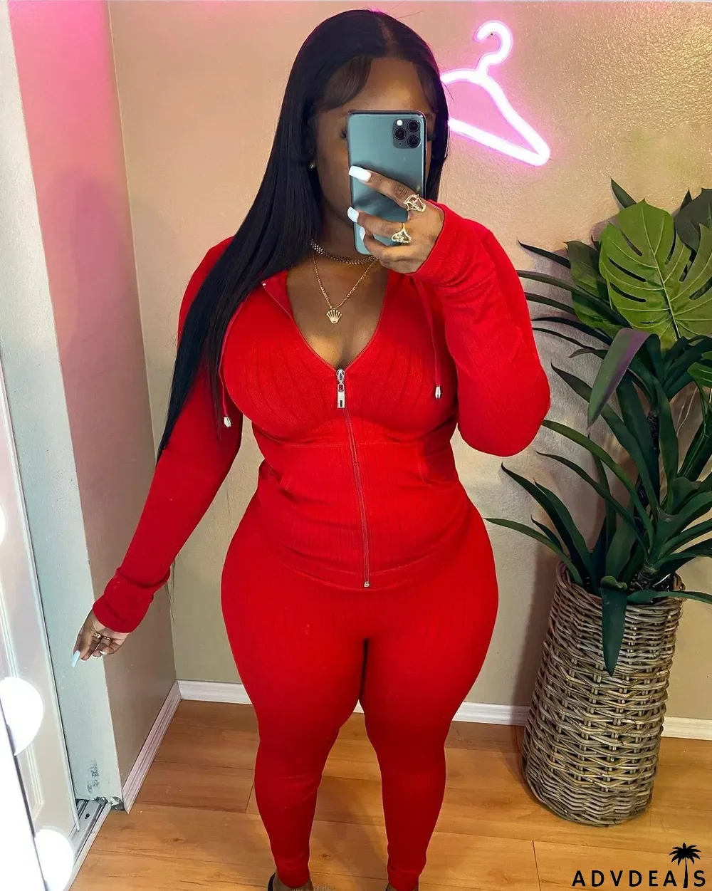 Hooded Cardigan Slim Fit Sports Casual Suit