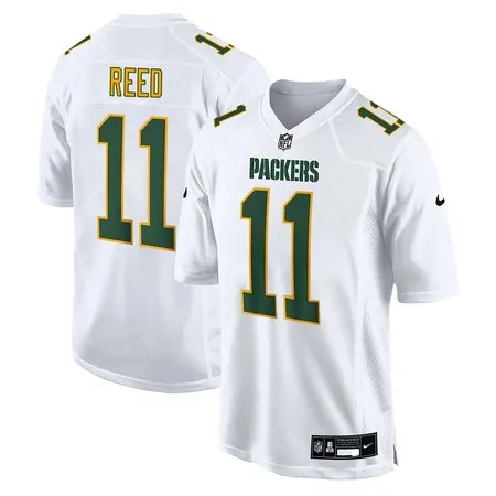 Men's Green Bay Packers #11 Jayden Reed  Tundra White Fashion Game Jersey