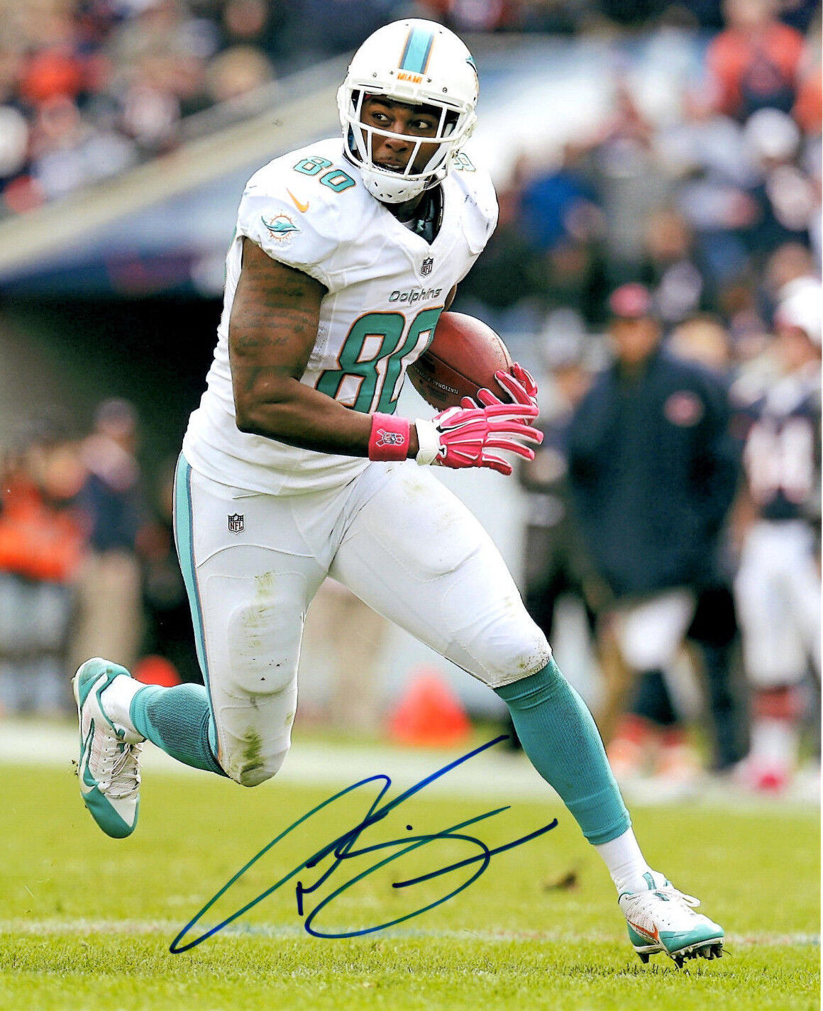 Dion Sims Miami Dolphins hand signed autographed 8x10 football Photo Poster painting MSU