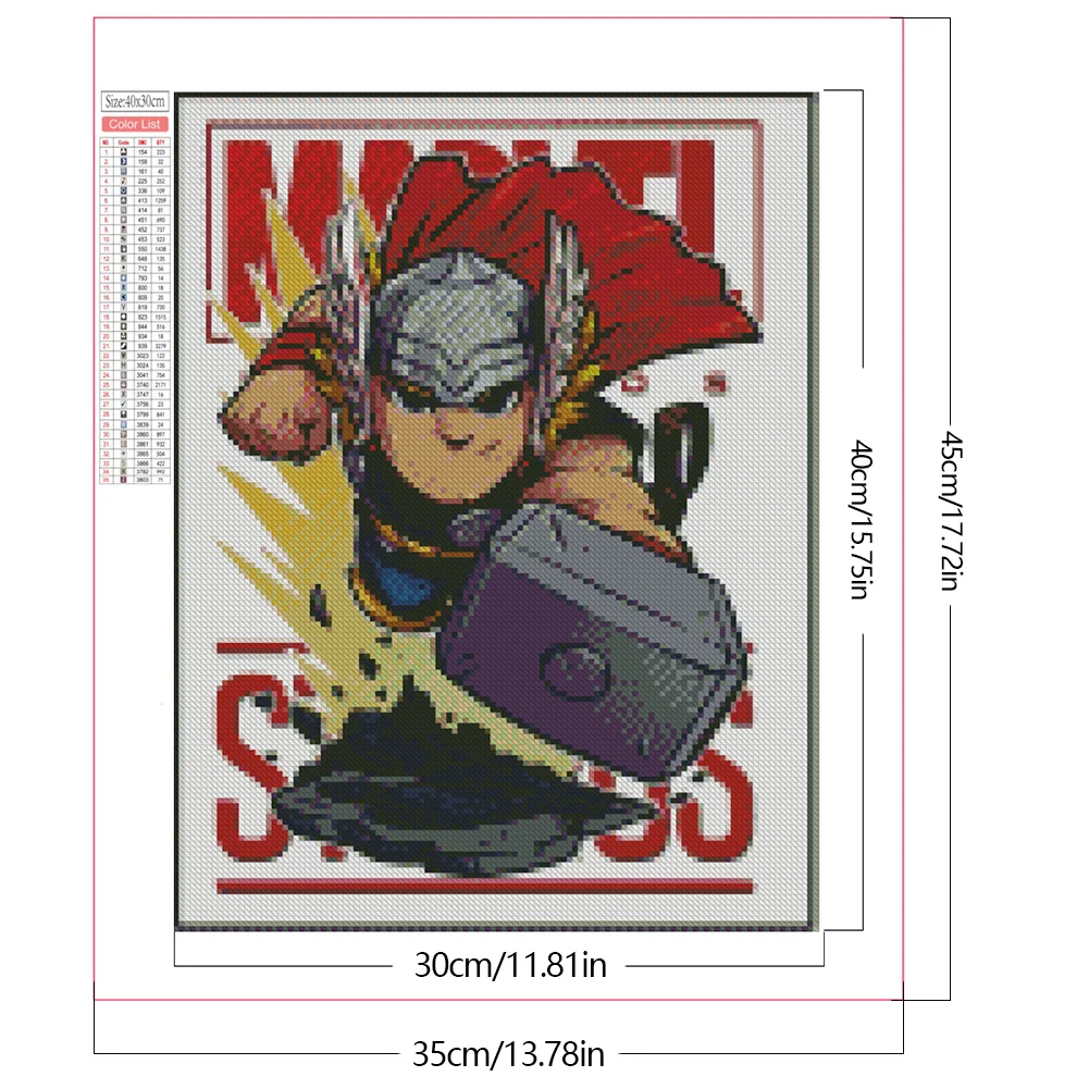 Full Square Diamond Painting 35*45cm - Superhero