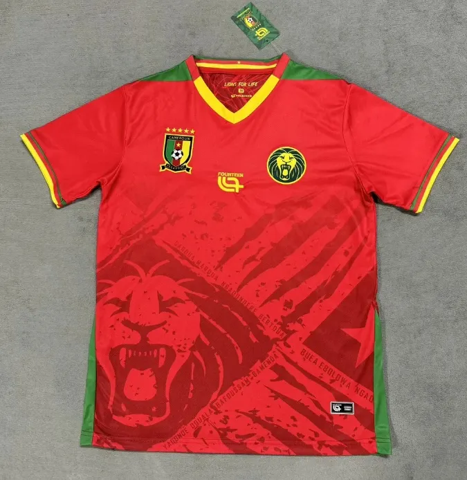 Cameroon 2025-26 Away Red Jersey - Fan Edition