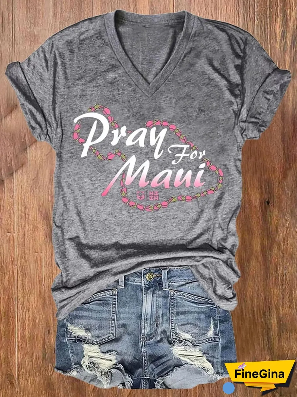 Women's Pray For Maui Short Sleeve T-Shirt