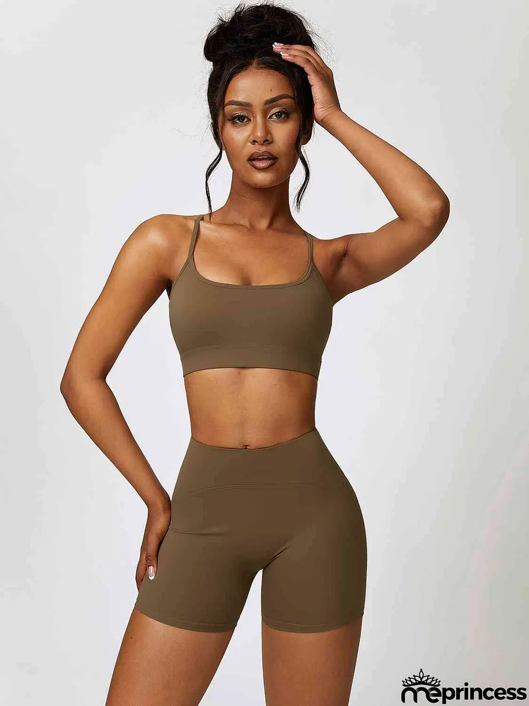Sport Bra and Wide Waistband Shorts Set