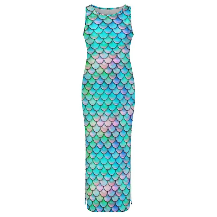 mermaid fishy dress Mermaid Fish Scales Sleeveless Dress Women's Luxury Party Dress Birthday  Dresses for Women